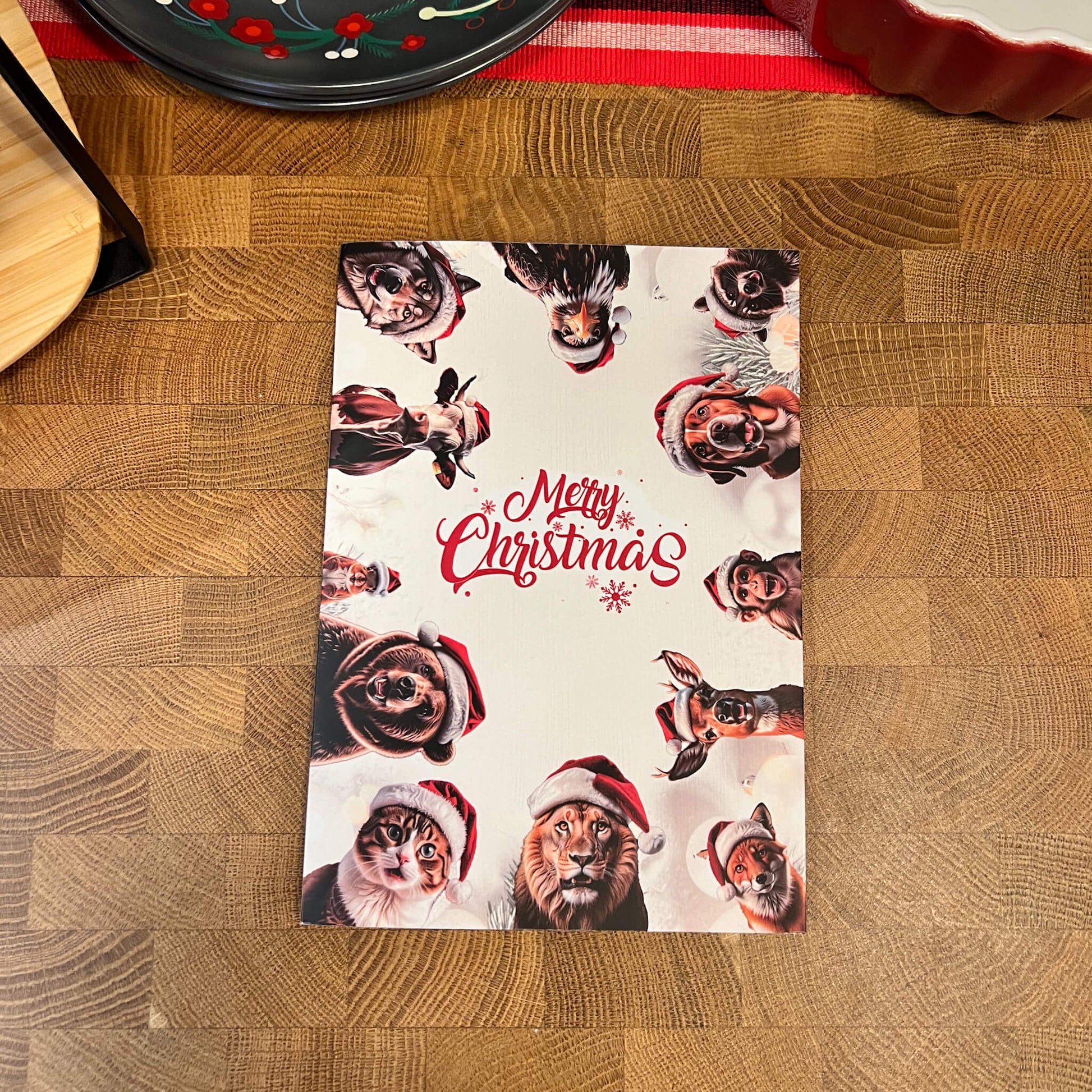See the front design of our unique Unstoppable Singing Christmas Card, featuring festive decorations and endless caroling. This fun, glitter-packed card makes a memorable gift or holiday prank.
